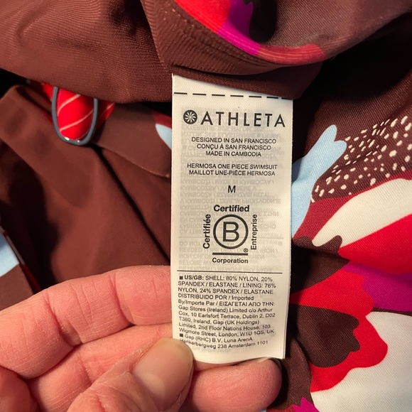 NWT Athleta Hermosa one piece swimsuit - MEDIUM - bloom decadent chocolate - Picture 6 of 6